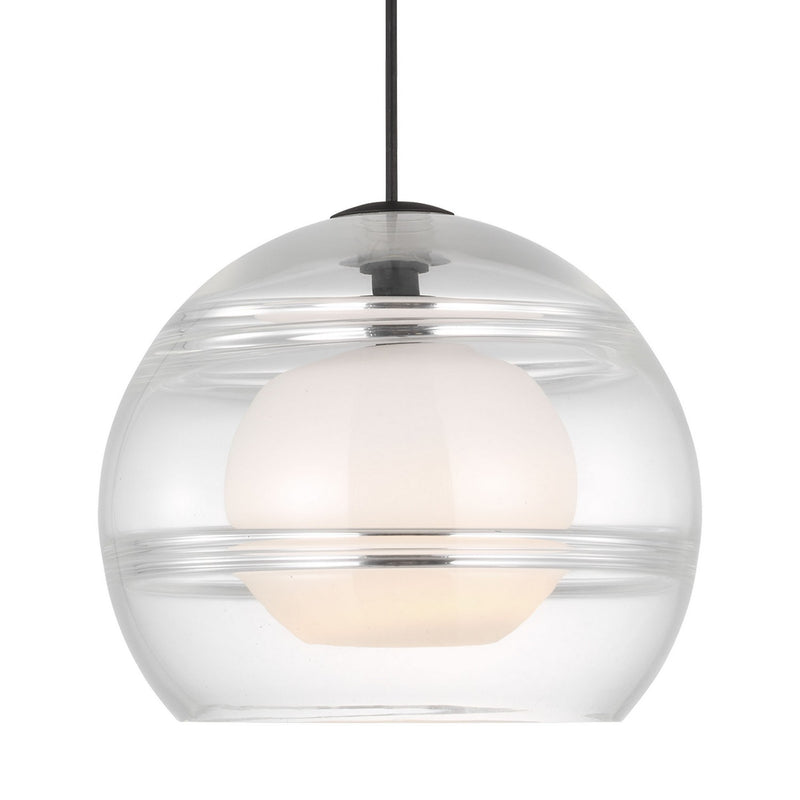 Visual Comfort Modern 700TDSDNLPCB-LED927 LED Pendant, Nightshade Black