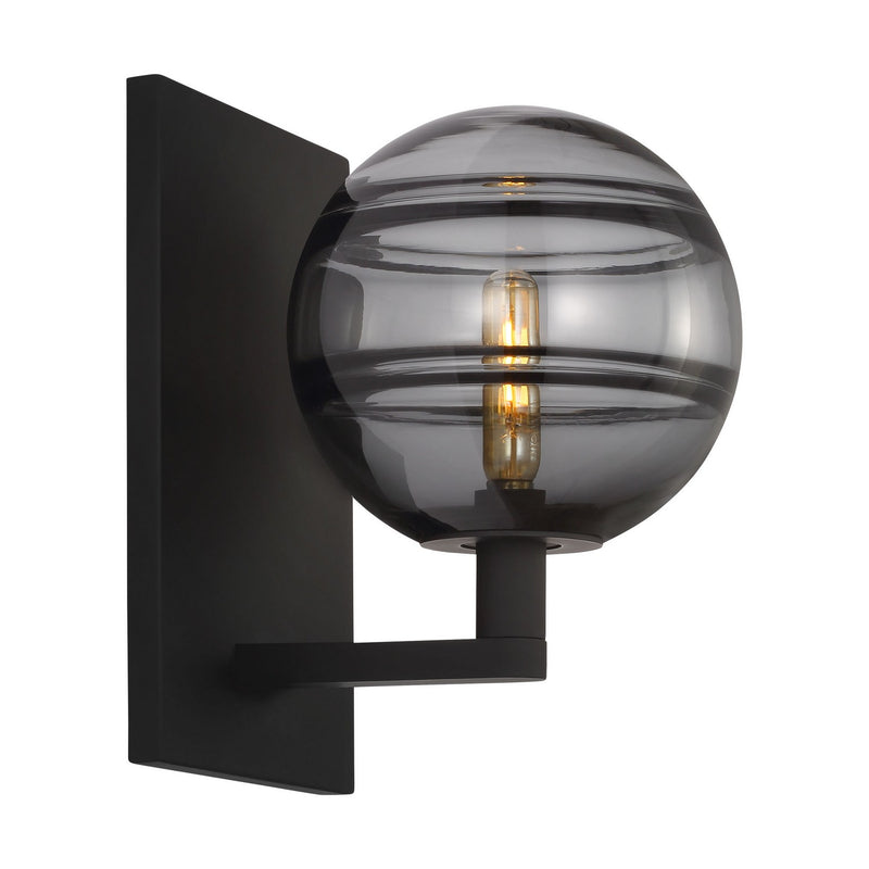 Visual Comfort Modern 700WSSDNKB One Light Wall Sconce, Nightshade Black