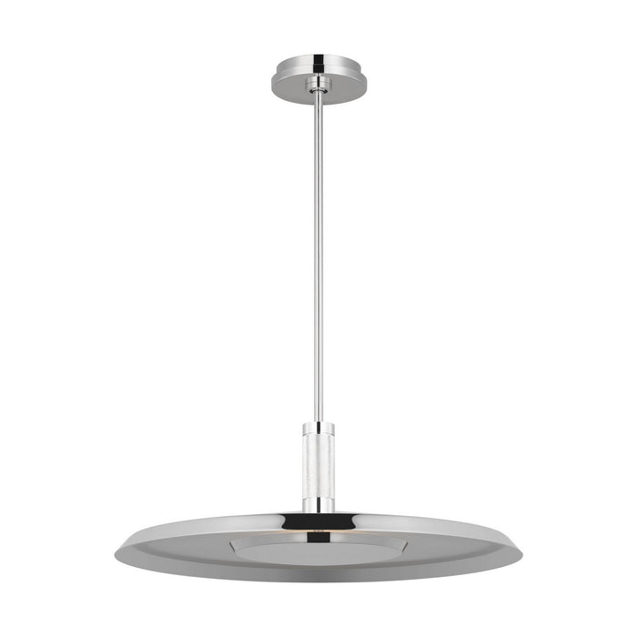 Visual Comfort Modern AKPD17027N LED Pendant, Polished Nickel