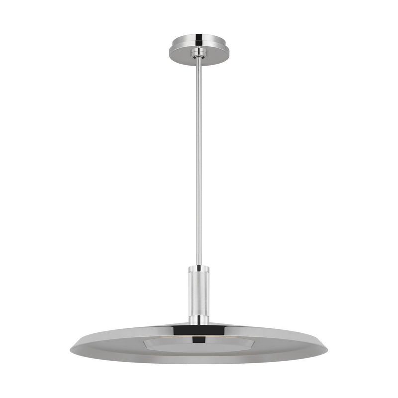 Visual Comfort Modern AKPD17127N LED Pendant, Polished Nickel