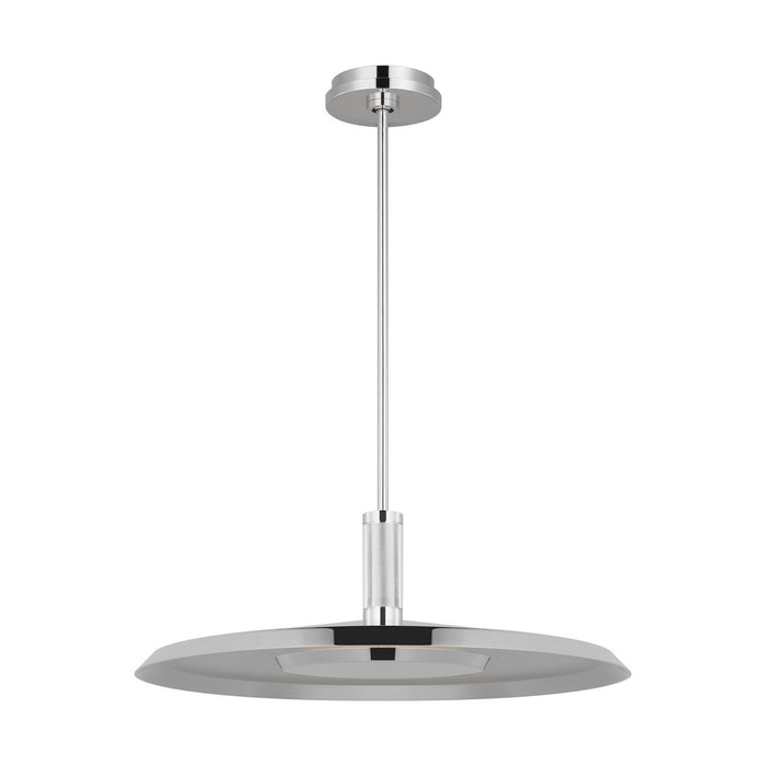 Visual Comfort Modern AKPD17127N LED Pendant, Polished Nickel