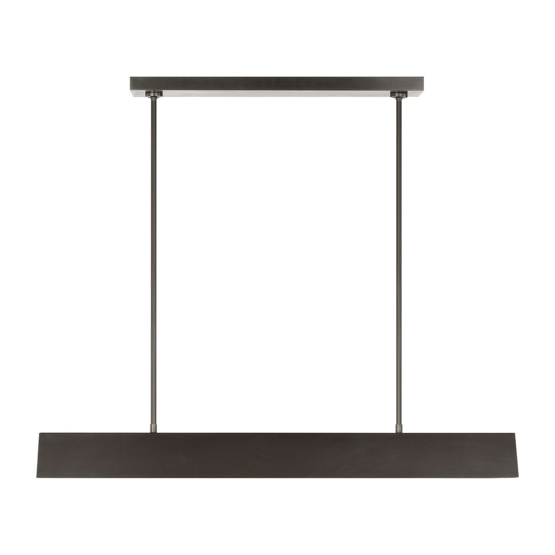 Visual Comfort Modern KWLS34827BZ LED Linear Chandelier, Dark Bronze