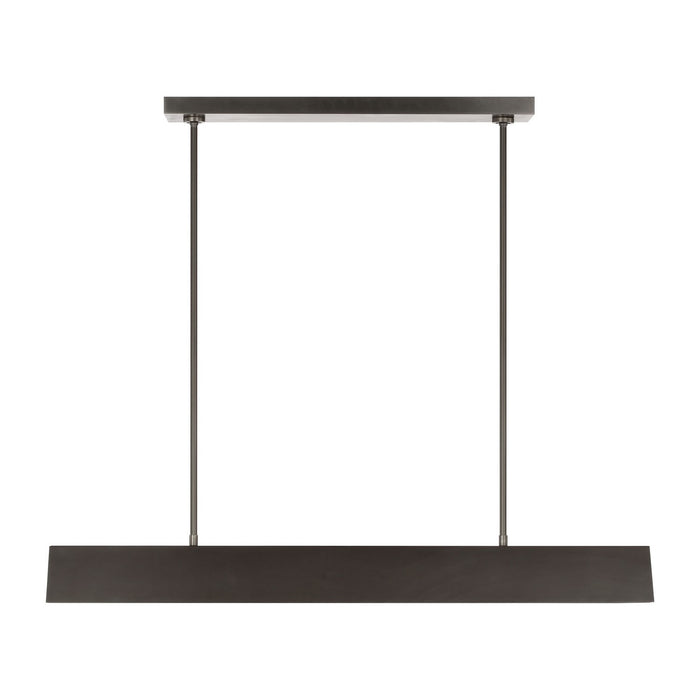 Visual Comfort Modern KWLS34827BZ LED Linear Chandelier, Dark Bronze