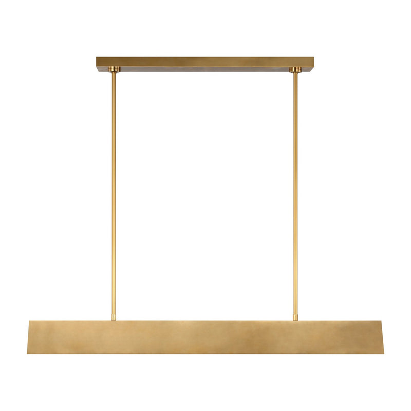 Visual Comfort Modern KWLS34827NB LED Linear Chandelier, Natural Brass