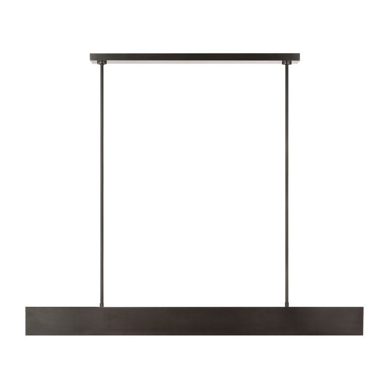 Visual Comfort Modern KWLS34927BZ LED Linear Chandelier, Dark Bronze