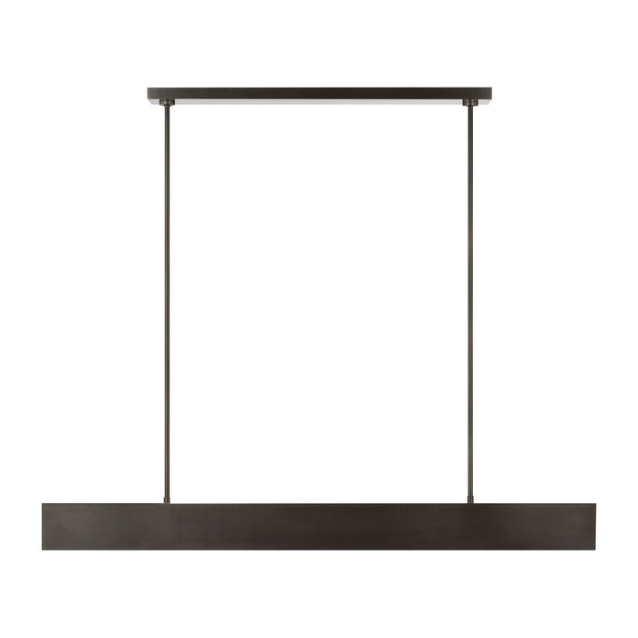 Visual Comfort Modern KWLS34927BZ LED Linear Chandelier, Dark Bronze