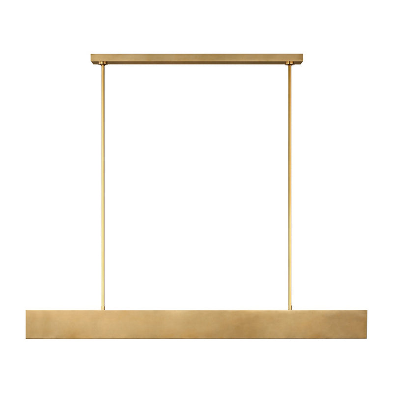 Visual Comfort Modern KWLS34927NB LED Linear Chandelier, Natural Brass