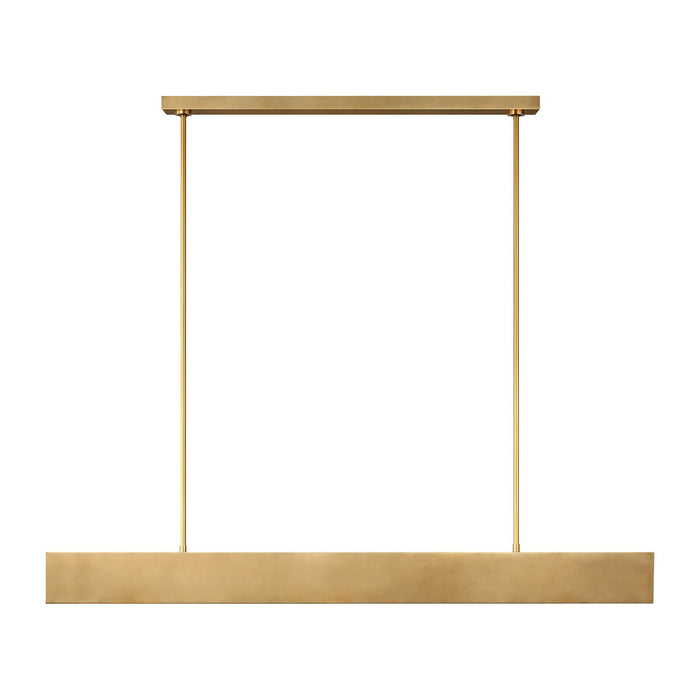 Visual Comfort Modern KWLS34927NB LED Linear Chandelier, Natural Brass