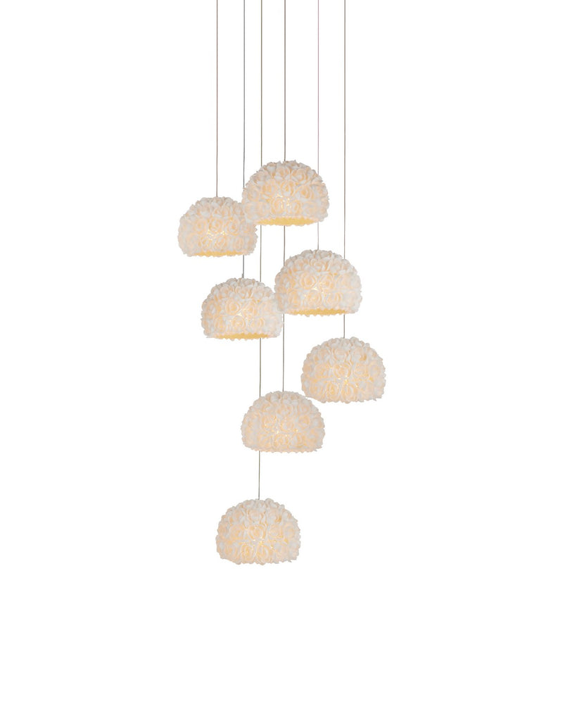 Currey and Company 9000-1179 Seven Light Pendant, Natural