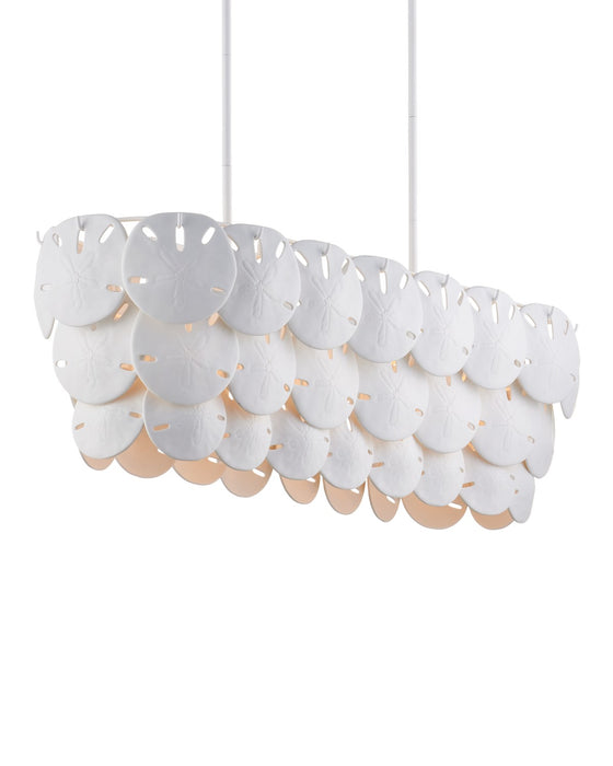 Currey and Company 9000-1203 Five Light Chandelier, Sugar White/White