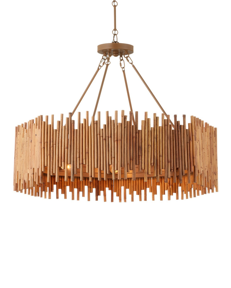 Currey and Company 9000-1208 Eight Light Chandelier, Natural/Khaki