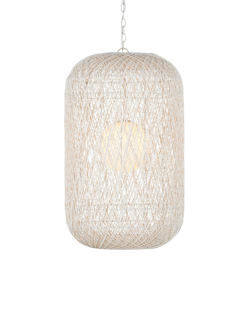 Currey and Company 9000-1210 One Light Pendant, Cream/Vanilla/White