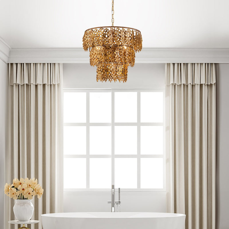 Lucas + McKearn PD9710G-4 Four Light Pendant, Gold