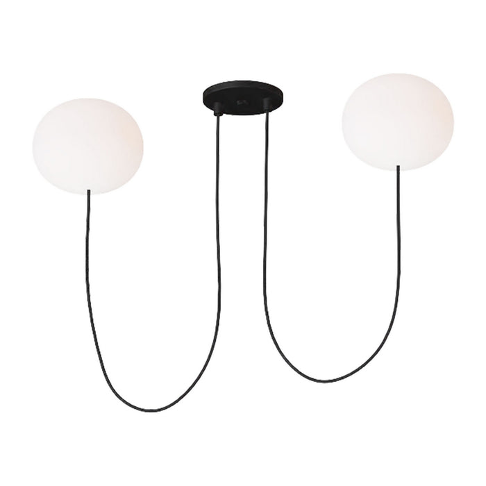 Visual Comfort Modern PBCH35827OPB LED Chandelier, Matte Black