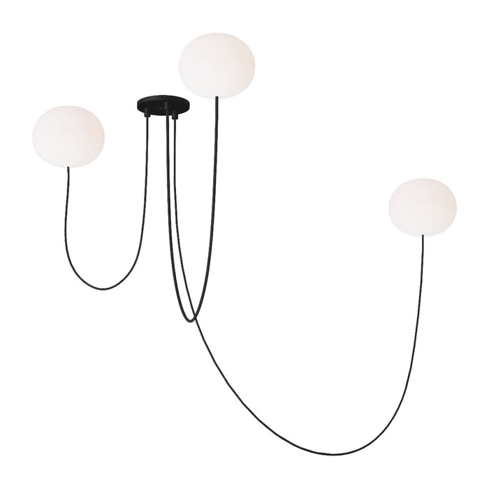 Visual Comfort Modern PBCH35927OPB LED Chandelier, Matte Black