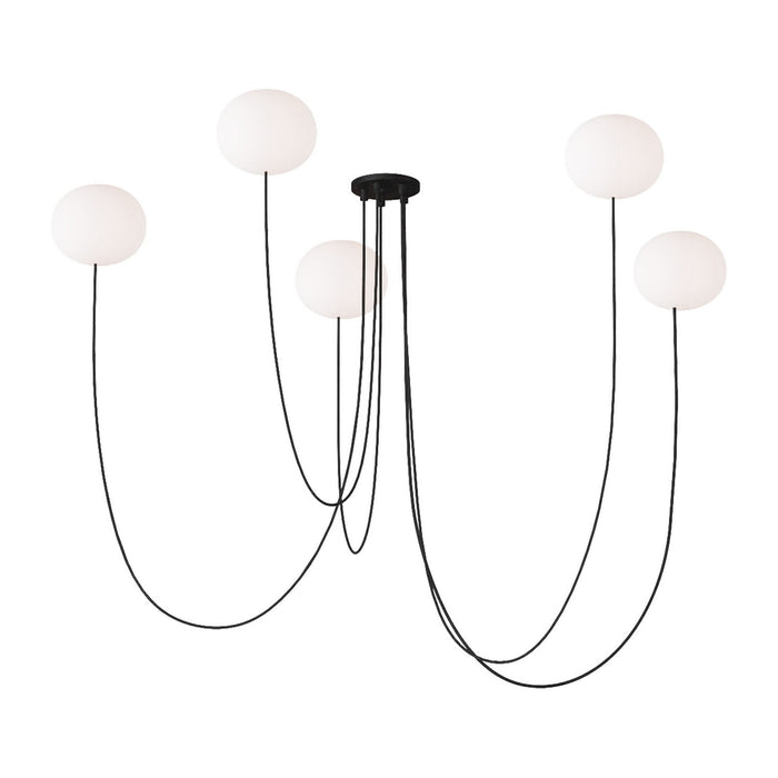 Visual Comfort Modern PBCH36027OPB LED Chandelier, Matte Black