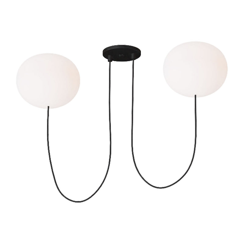 Visual Comfort Modern PBCH36227OPB LED Chandelier, Matte Black