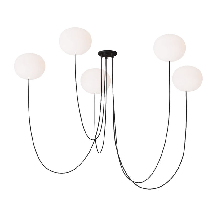 Visual Comfort Modern PBCH36427OPB LED Chandelier, Matte Black