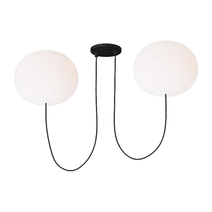 Visual Comfort Modern PBCH36627OPB LED Chandelier, Matte Black