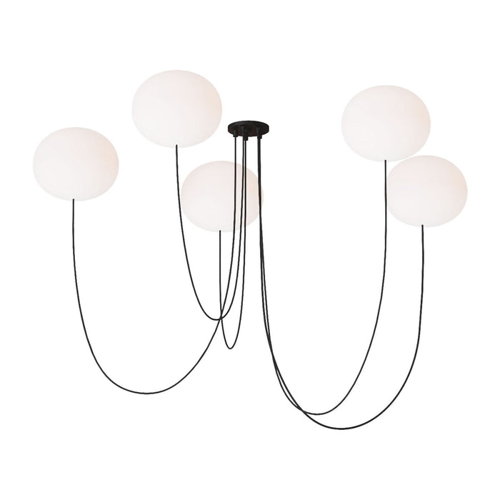 Visual Comfort Modern PBCH36827OPB LED Chandelier, Matte Black