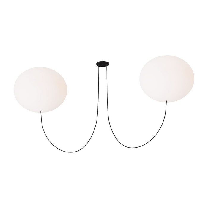 Visual Comfort Modern PBCH37027OPB LED Chandelier, Matte Black