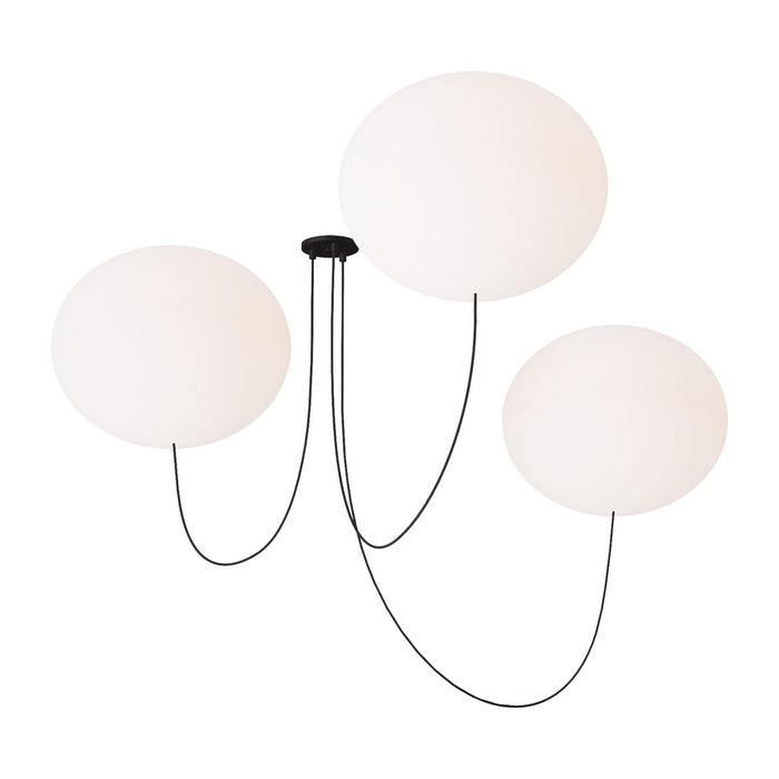 Visual Comfort Modern PBCH37127OPB LED Chandelier, Matte Black