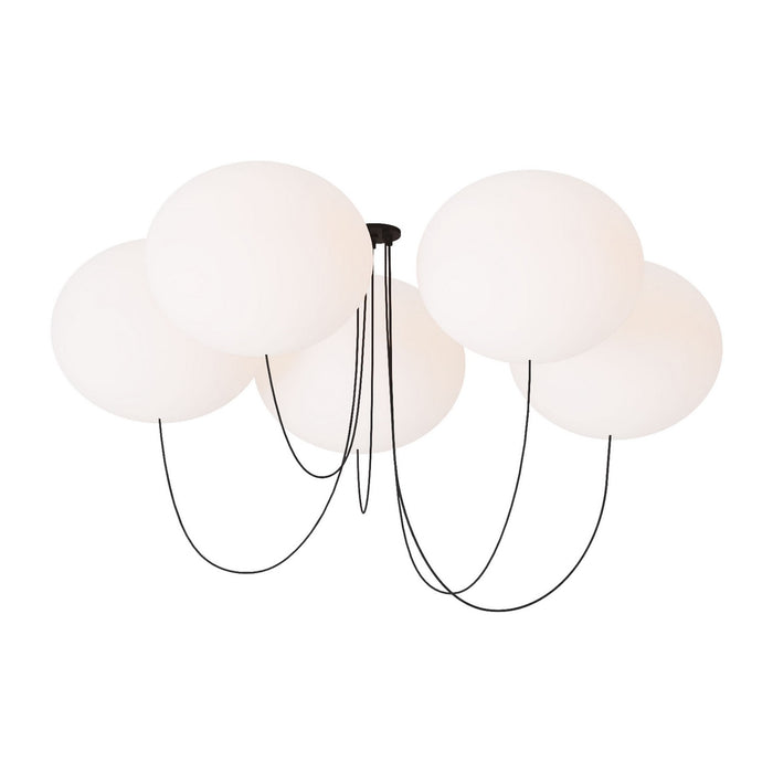 Visual Comfort Modern PBCH37227OPB LED Chandelier, Matte Black
