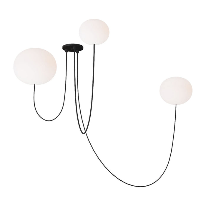 Visual Comfort Modern PBCH38027OPB LED Chandelier, Matte Black