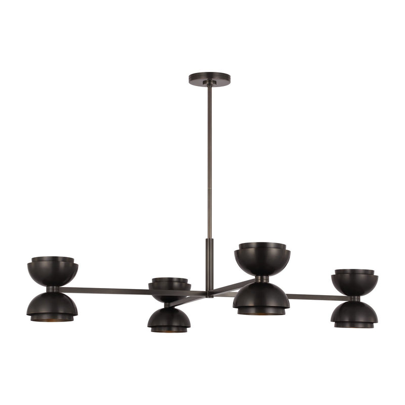 Visual Comfort Modern SLCH13727BZ LED Chandelier, Dark Bronze
