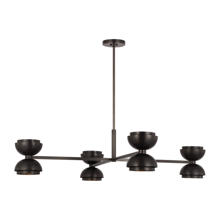 Visual Comfort Modern SLCH13727BZ LED Chandelier, Dark Bronze