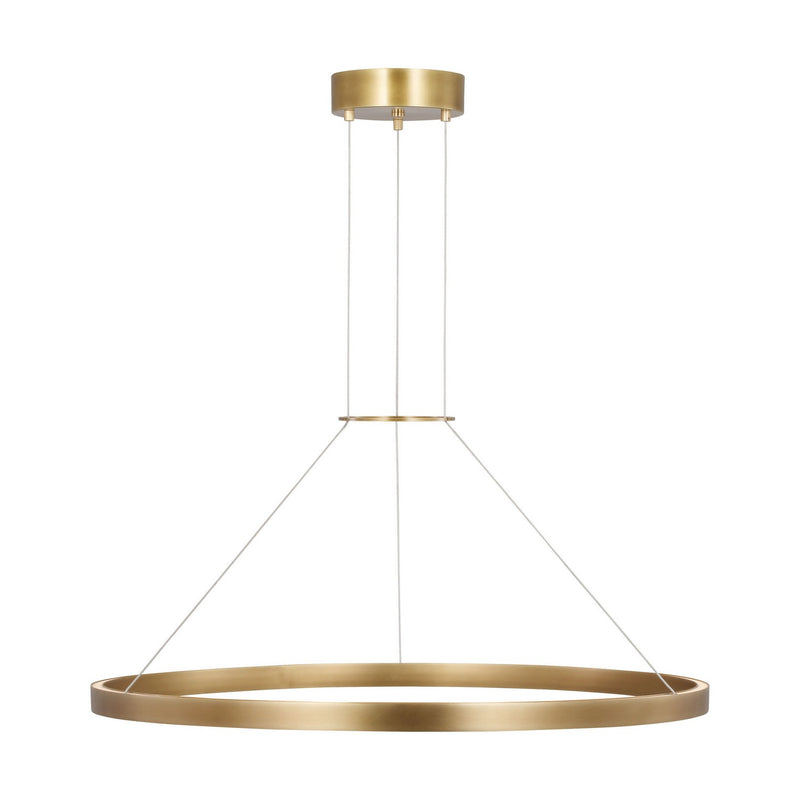 Visual Comfort Modern SLCH14930BR LED Chandelier, Plated Brass