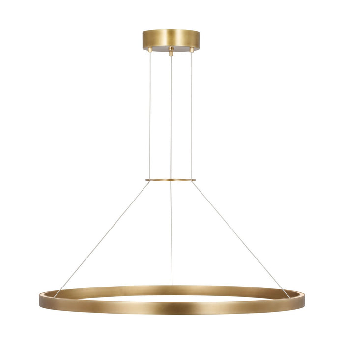 Visual Comfort Modern SLCH14930BR LED Chandelier, Plated Brass