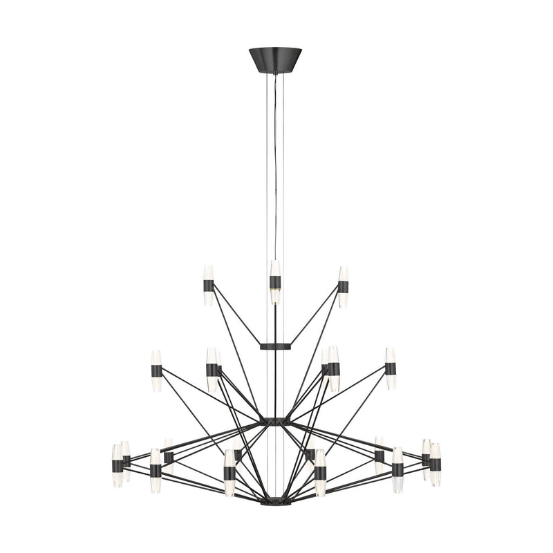 Visual Comfort Modern SLCH24627BZ LED Chandelier, Dark Bronze