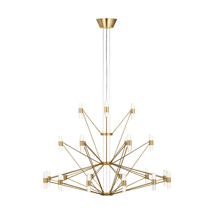 Visual Comfort Modern SLCH24627NB LED Chandelier, Natural Brass