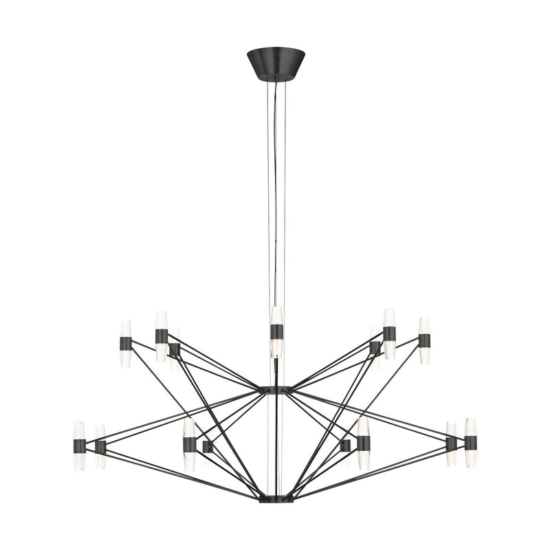Visual Comfort Modern SLCH24727BZ LED Chandelier, Dark Bronze