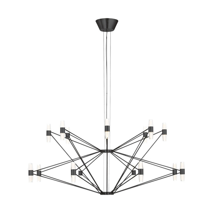 Visual Comfort Modern SLCH24727BZ LED Chandelier, Dark Bronze
