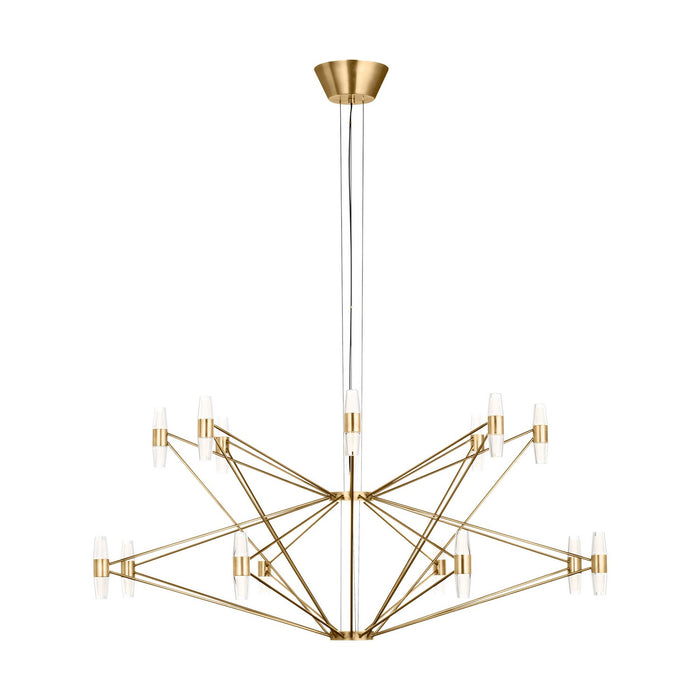 Visual Comfort Modern SLCH24727NB LED Chandelier, Natural Brass