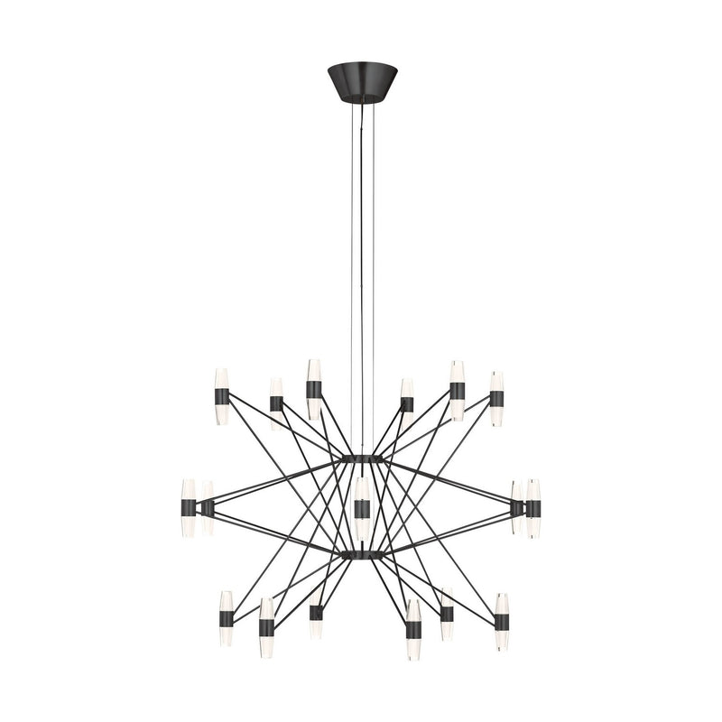 Visual Comfort Modern SLCH24827BZ LED Chandelier, Dark Bronze