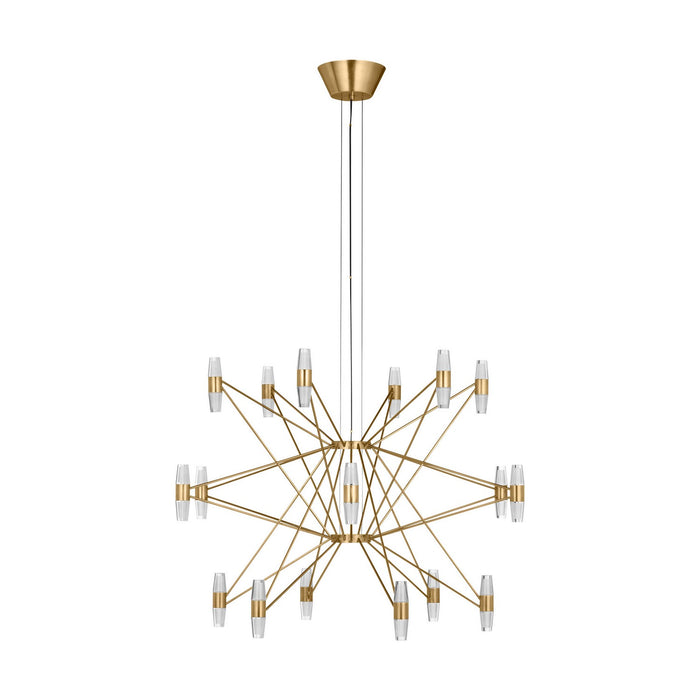 Visual Comfort Modern SLCH24827NB LED Chandelier, Natural Brass