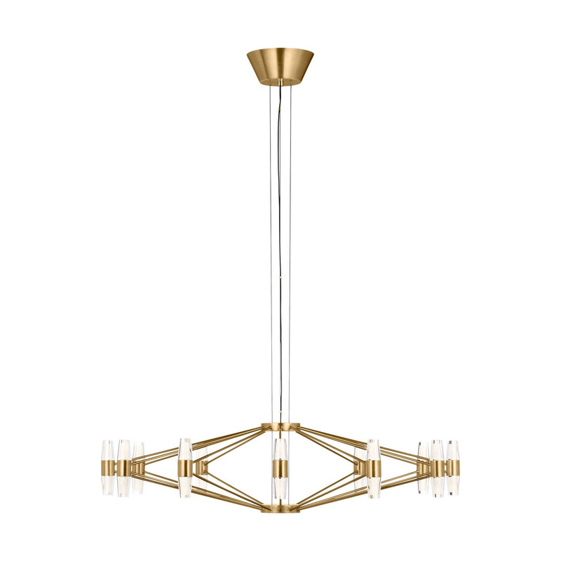 Visual Comfort Modern SLCH24927NB LED Chandelier, Natural Brass