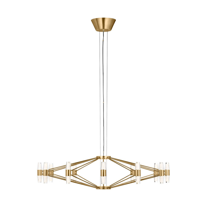 Visual Comfort Modern SLCH24927NB LED Chandelier, Natural Brass