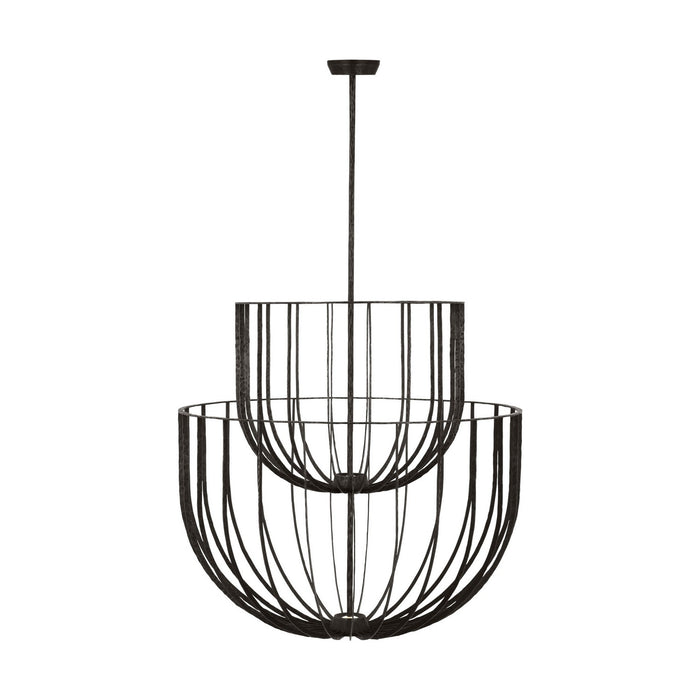 Visual Comfort Modern SLCH33027AI LED Chandelier, Aged Iron