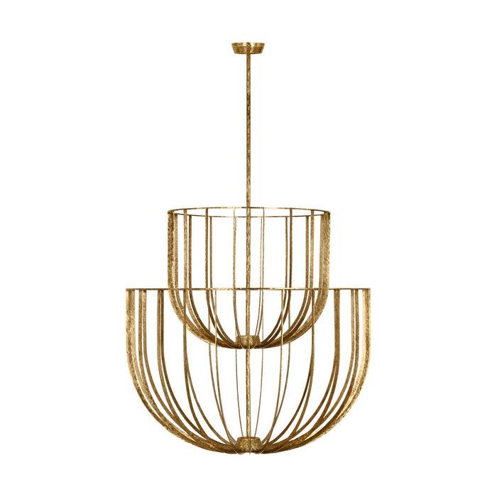 Visual Comfort Modern SLCH33027PAB LED Chandelier, Polished Antique Brass