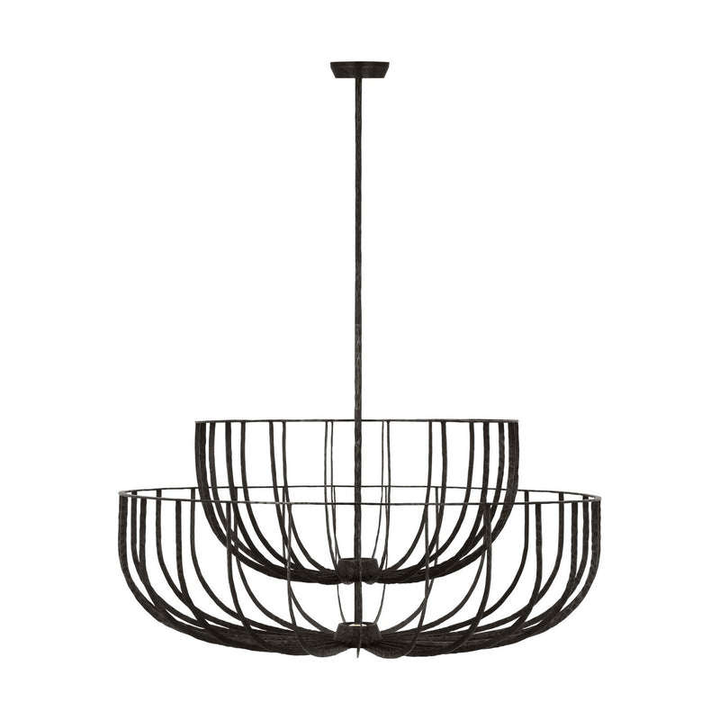 Visual Comfort Modern SLCH33127AI LED Chandelier, Aged Iron