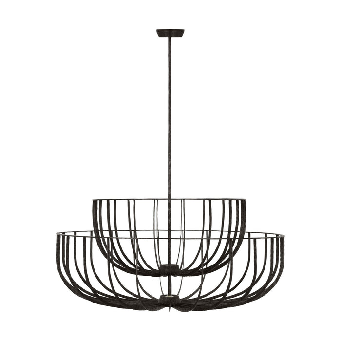 Visual Comfort Modern SLCH33127AI LED Chandelier, Aged Iron