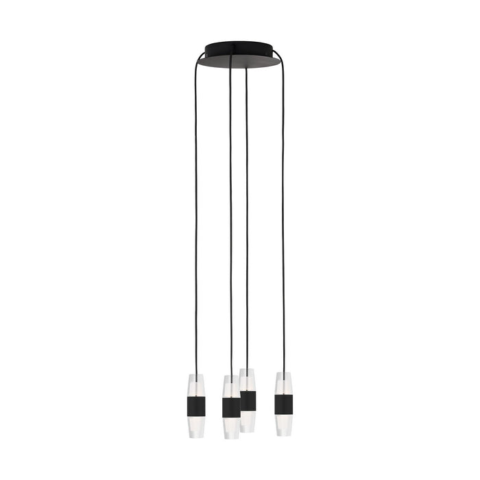 Visual Comfort Modern SLCH38327B LED Chandelier, Nightshade Black