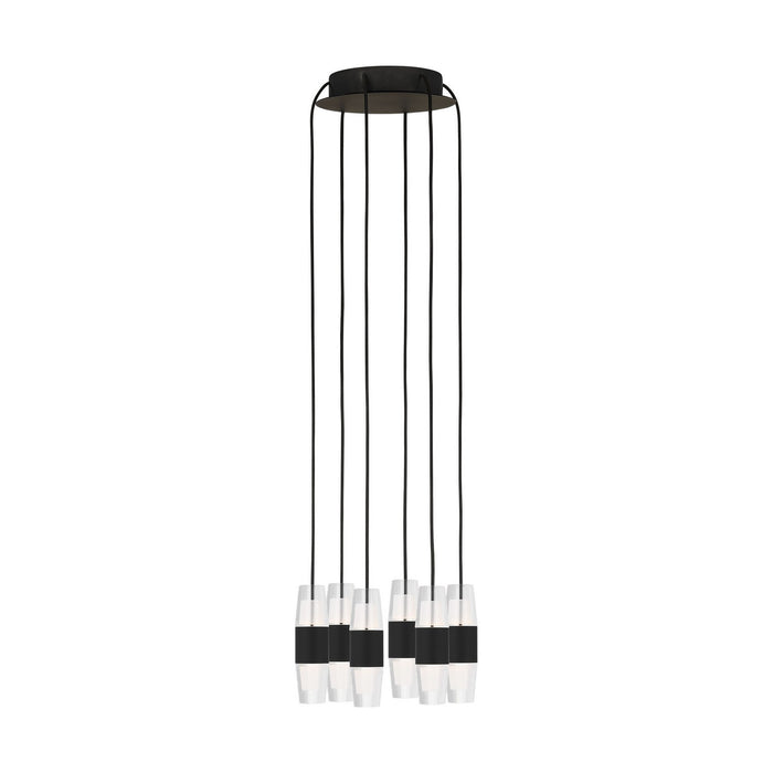 Visual Comfort Modern SLCH38427B LED Chandelier, Nightshade Black
