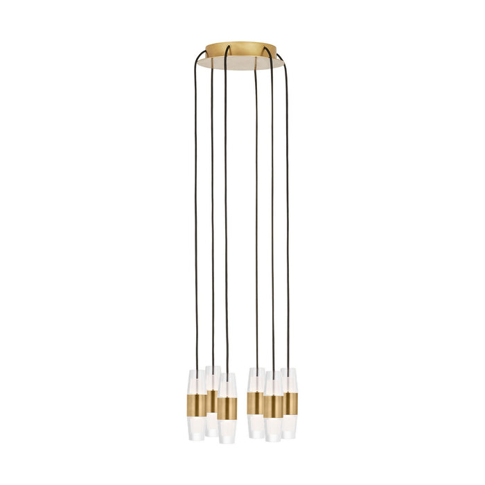 Visual Comfort Modern SLCH38427NB LED Chandelier, Natural Brass