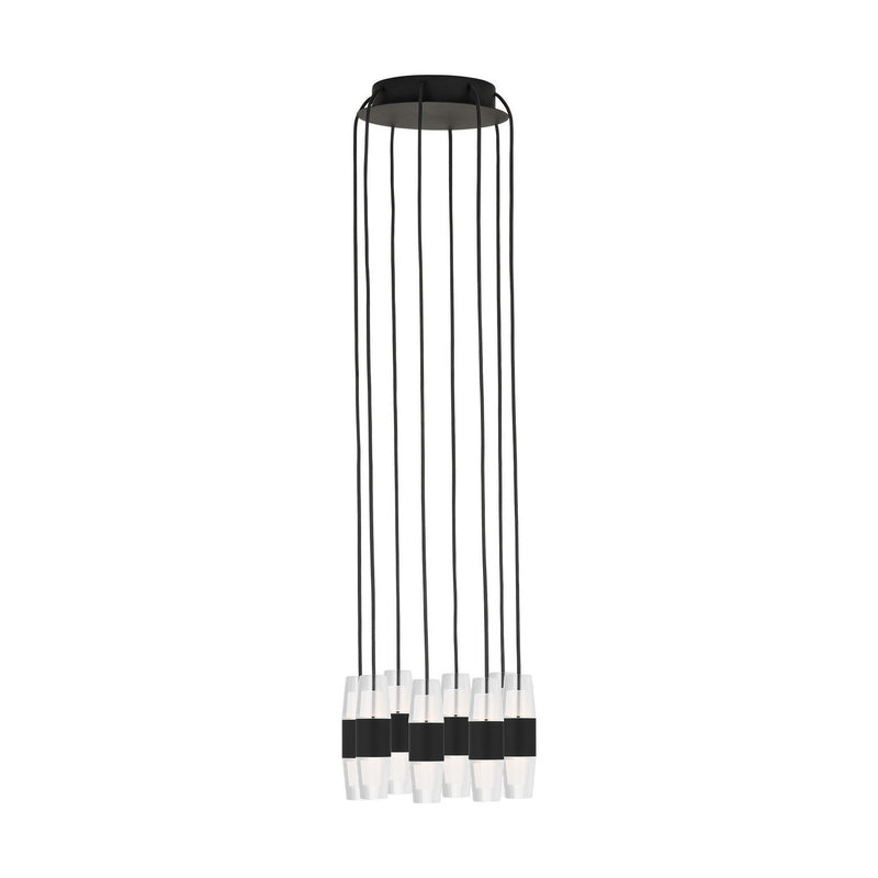 Visual Comfort Modern SLCH38527B LED Chandelier, Nightshade Black