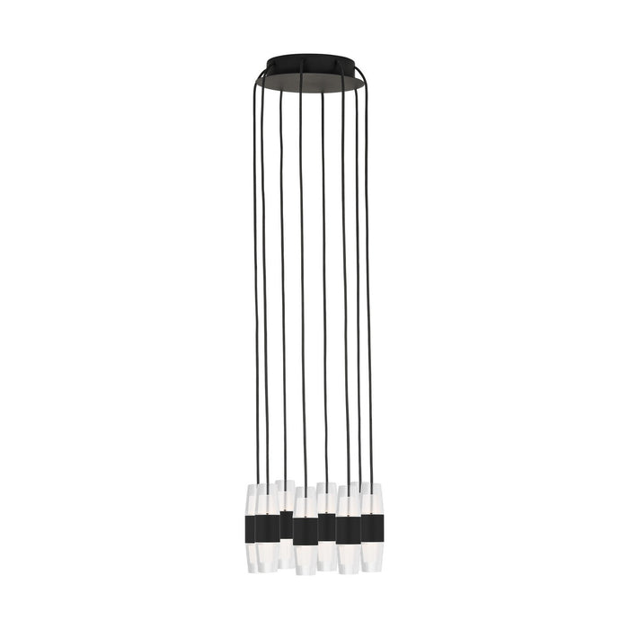 Visual Comfort Modern SLCH38527B LED Chandelier, Nightshade Black